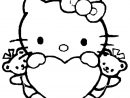 Coloriage Hello Kitty Coeur En Ligne Gratuit À Imprimer à Hello Kitty À Dessiner