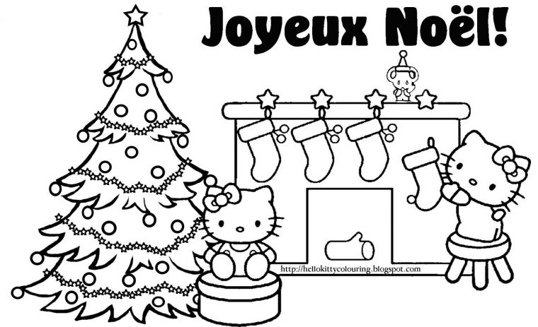 Coloriage Hello Kitty Noel – Les Beaux Dessins De Meilleurs encequiconcerne Hello Kitty À Dessiner