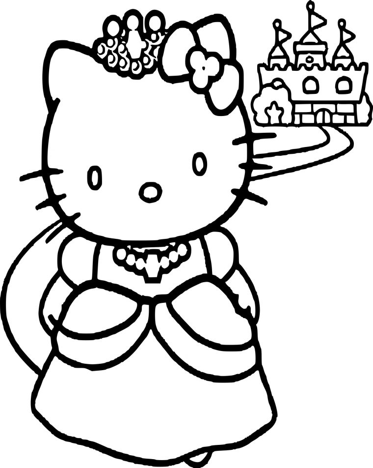 Coloriage Hello Kitty Princesse Dessin À Imprimer Sur à Hello Kitty À Dessiner