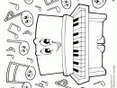 Coloriage Instrument De Musique, Le Piano | Coloriage destiné Trompette À Colorier