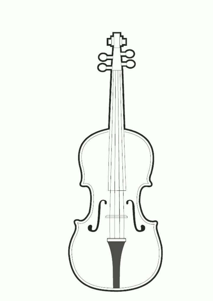 Coloriage Instrument De Musique Violon pour Image Instrument De Musique À Imprimer