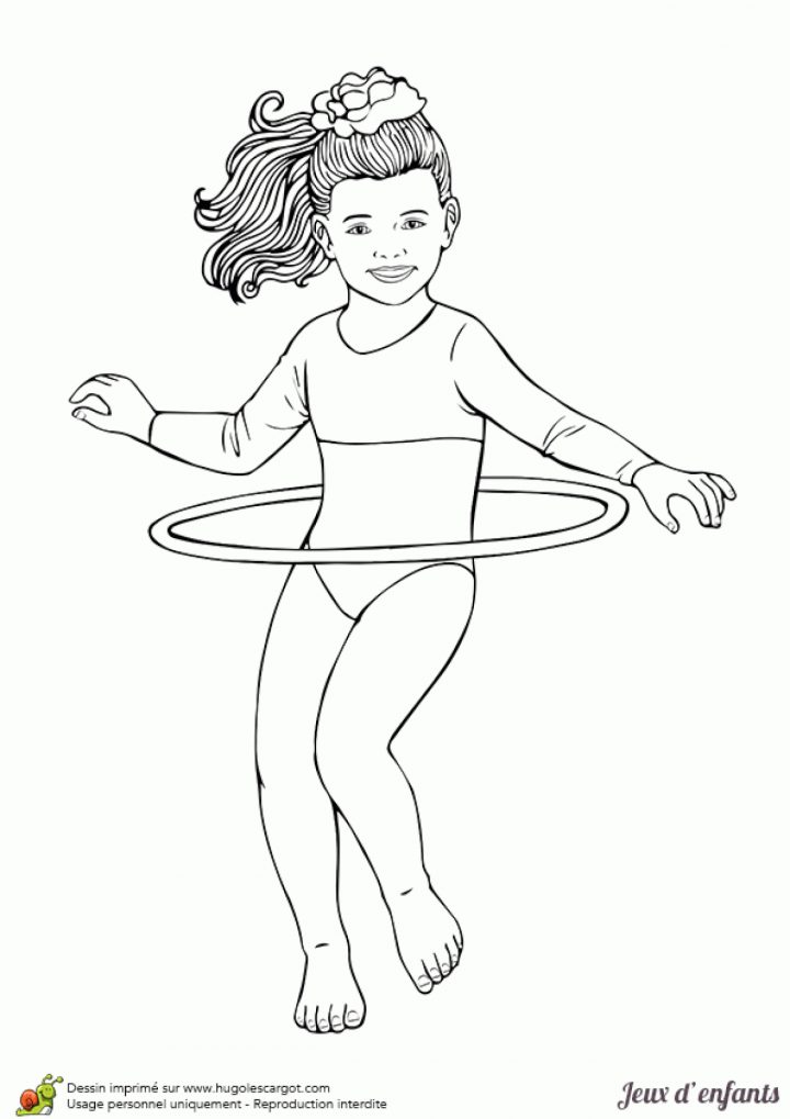 Coloriage Jeux D'enfants Le Cerceau intérieur Jeux Enfant Dessin