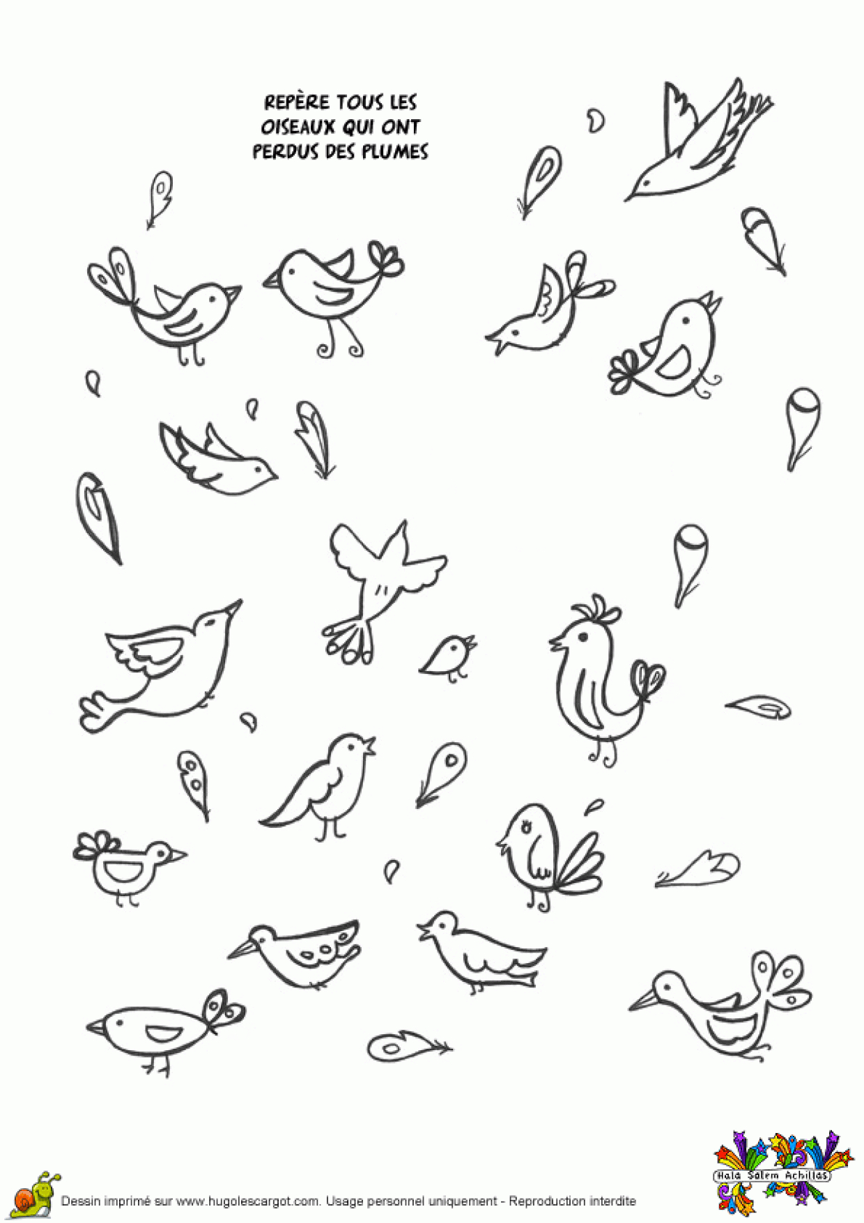 Coloriage Jeux Oiseaux Sur Hugolescargot avec Jeu Des 7 Différences À Imprimer