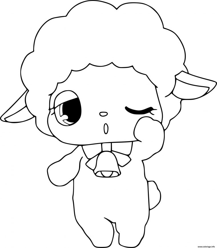 Coloriage Jewelpet Mouton Dessin dedans Photo De Mouton A Imprimer