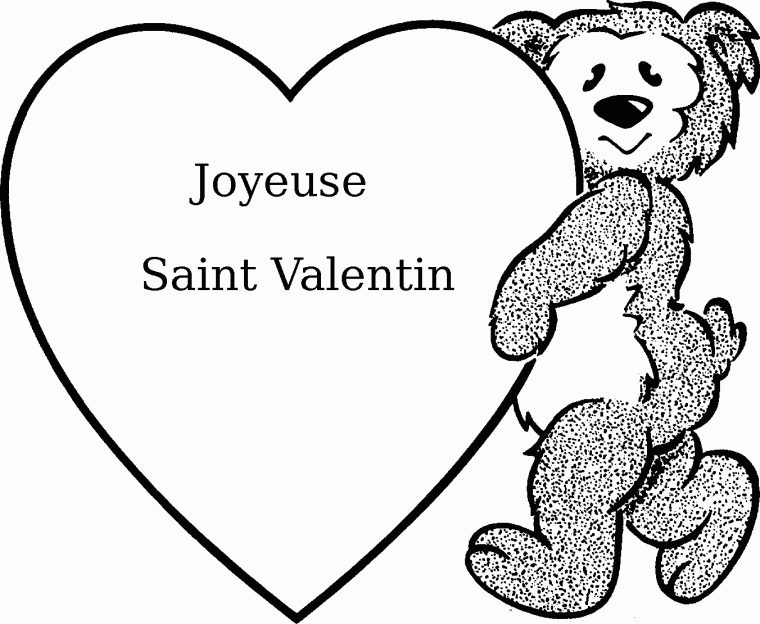 Coloriage Joyeuse Saint Valentin À Imprimer Et Colorier serapportantà Dessin Pour La Saint Valentin