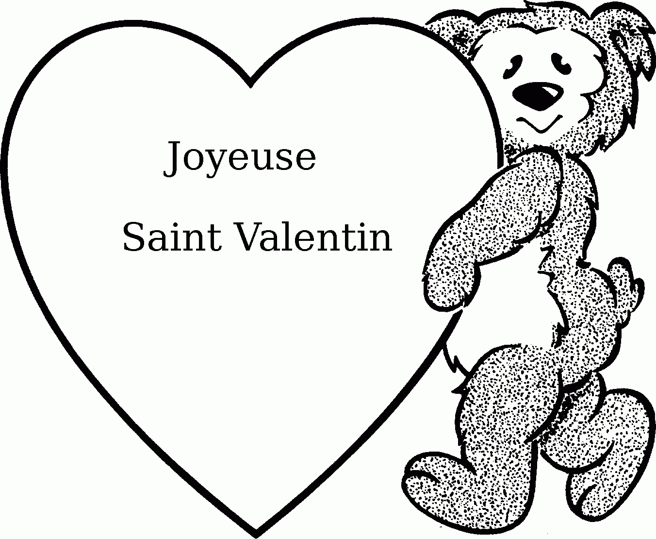 Coloriage Joyeuse Saint Valentin À Imprimer Et Colorier serapportantà Dessin Pour La Saint Valentin 