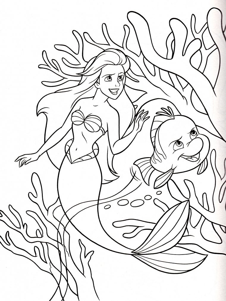 Coloriage La Petite Sirène Disney À Imprimer encequiconcerne La Petite Sirène À Colorier