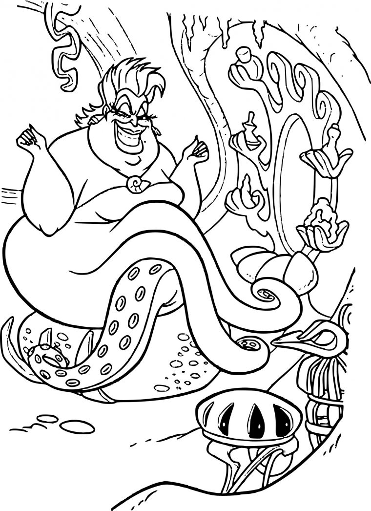 Coloriage La Petite Sirène Ursula À Imprimer Sur Coloriages dedans La Petite Sirène À Colorier