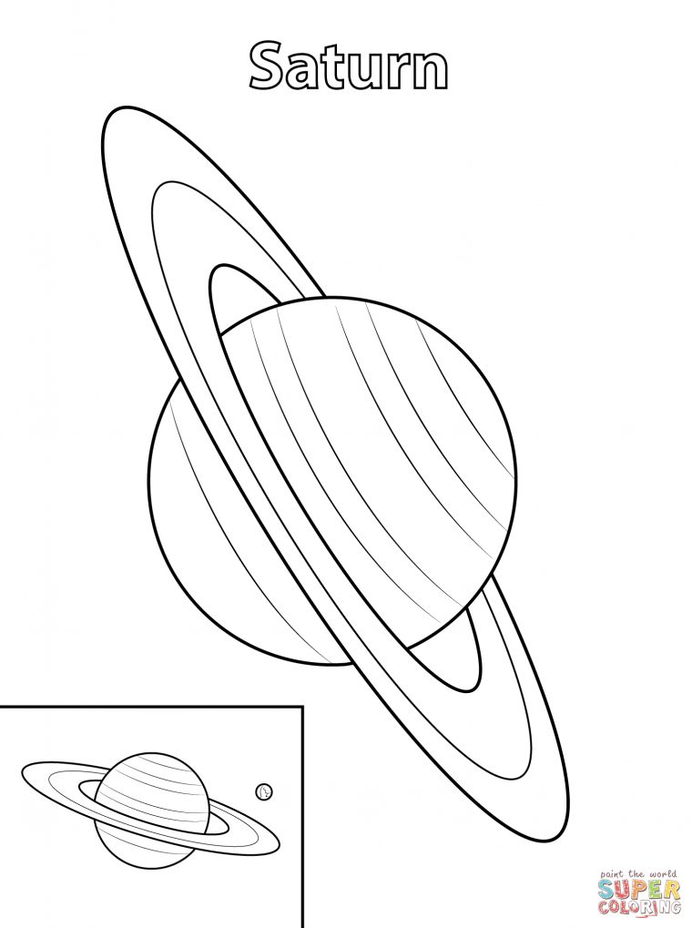 Coloriage – La Planète Saturne | Coloriages À Imprimer Gratuits avec Saturne Dessin