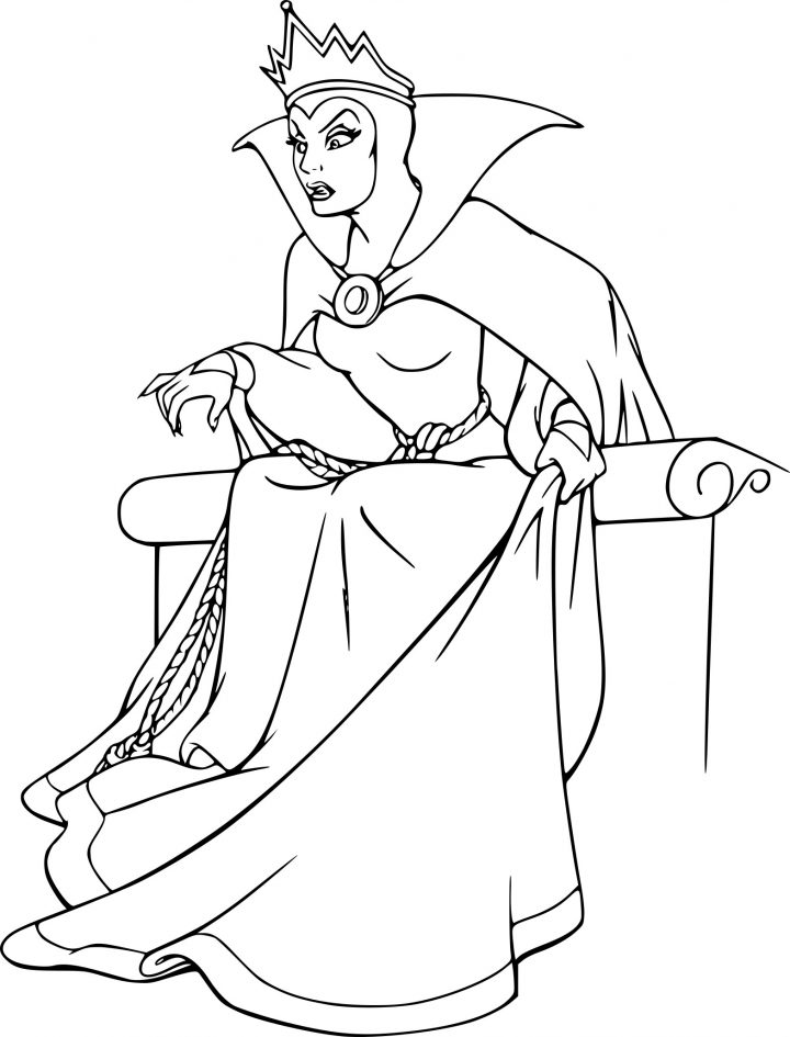 Coloriage La Reine Blanche Neige À Imprimer Sur Coloriages à Blanche Neige A Colorier