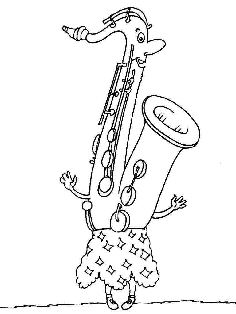 Coloriage La Trompette - Coloriage Instruments - Coloriages à Trompette À Colorier 