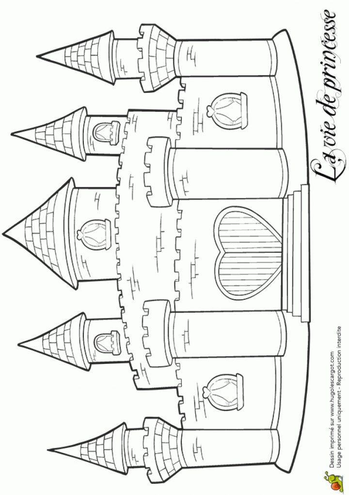 Coloriage La Vie De Princesse Le Château concernant Coloriage À Imprimer Chateau De Princesse