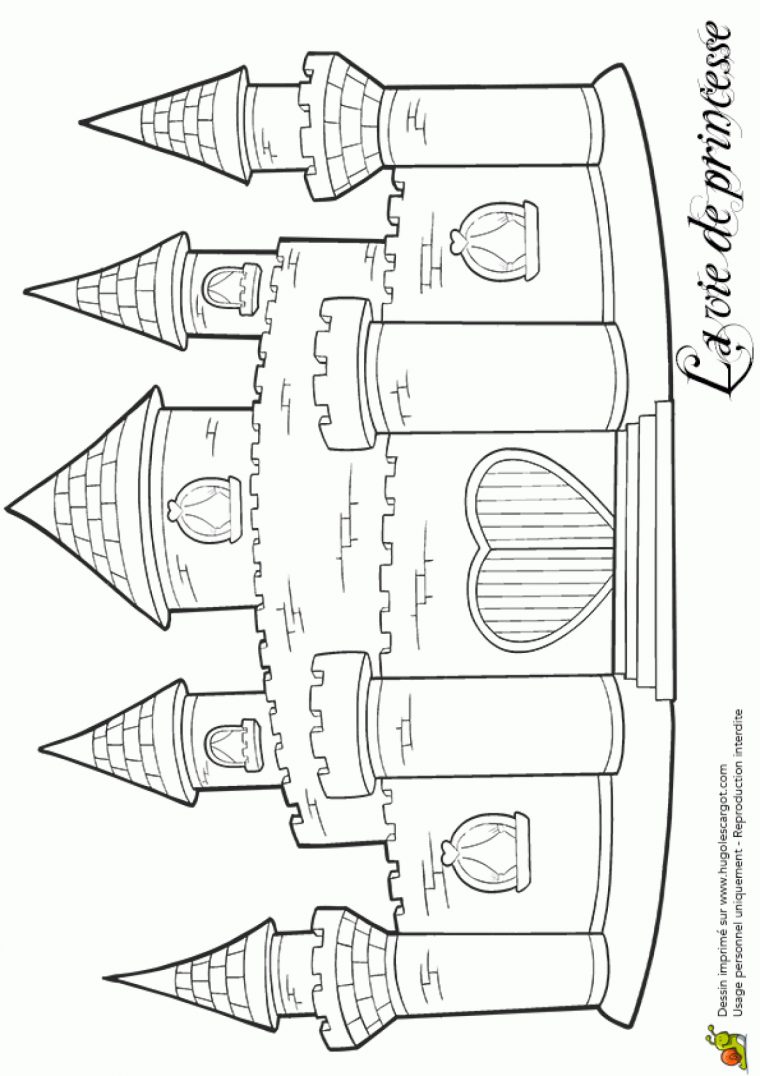 Coloriage La Vie De Princesse Le Château concernant Dessin Chateau Princesse