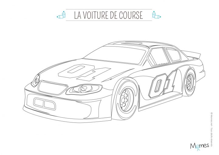 Coloriage La Voiture De Course – Momes à Coloriage En Ligne 3 Ans