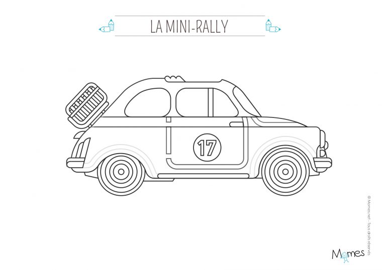 Coloriage La Voiture De Rallye – Momes à Apprendre A Dessiner Une Voiture