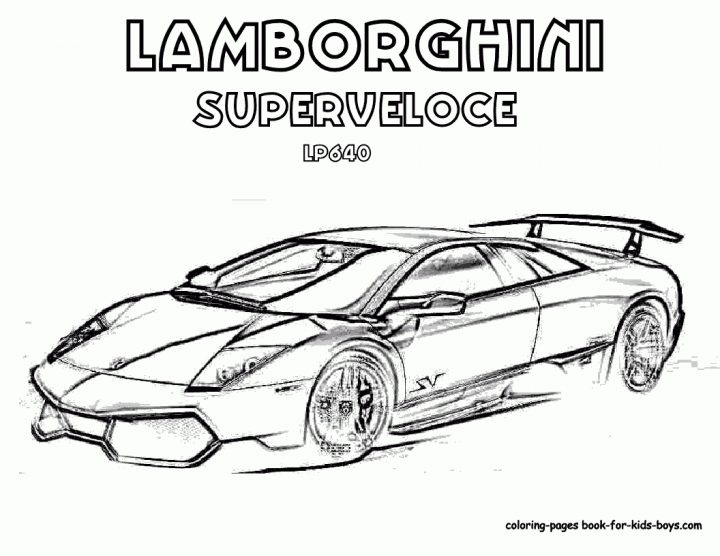 Coloriage Lamborghini – Les Beaux Dessins De Transport À destiné Ferrari A Colorier