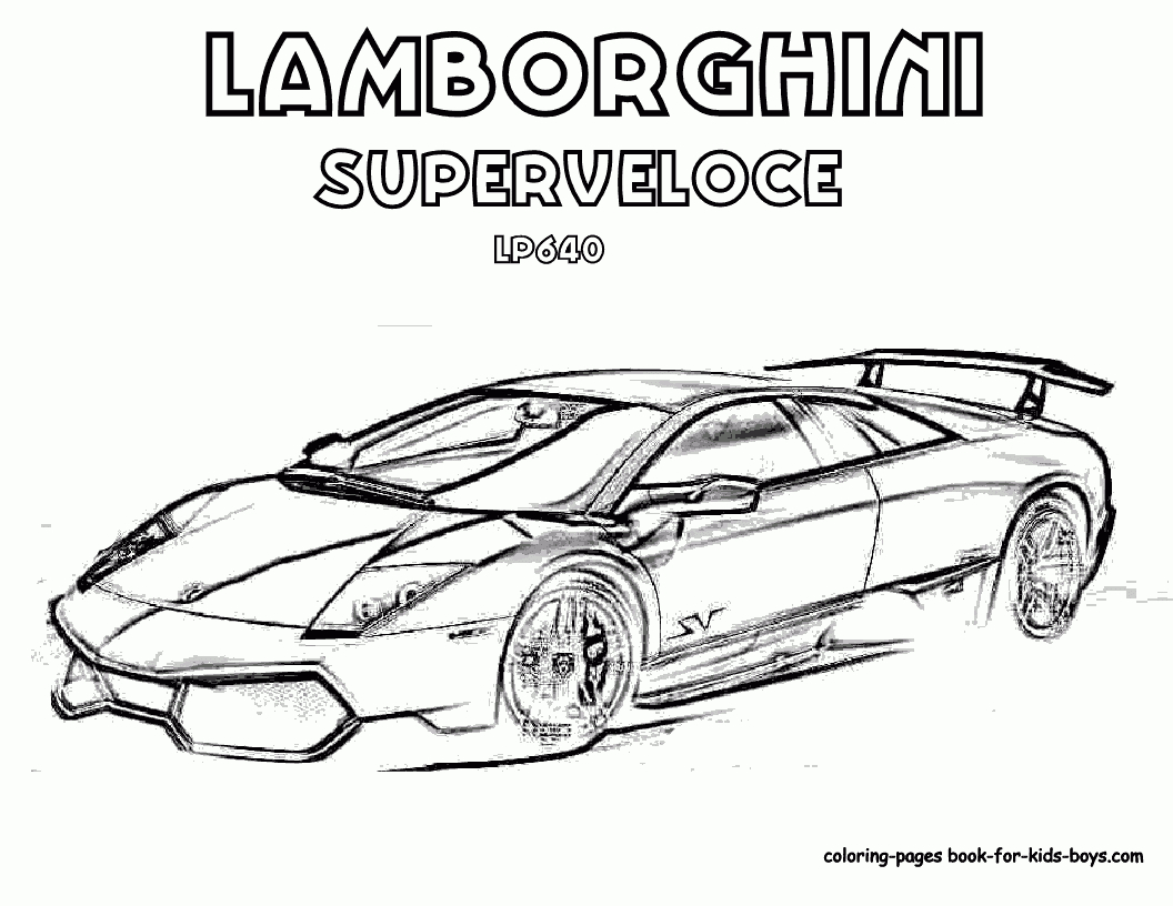 Coloriage Lamborghini - Les Beaux Dessins De Transport À destiné Ferrari A Colorier 
