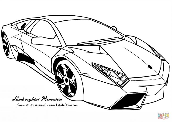 Coloriage – Lamborghini Reventon | Coloriages À Imprimer à Ferrari A Colorier