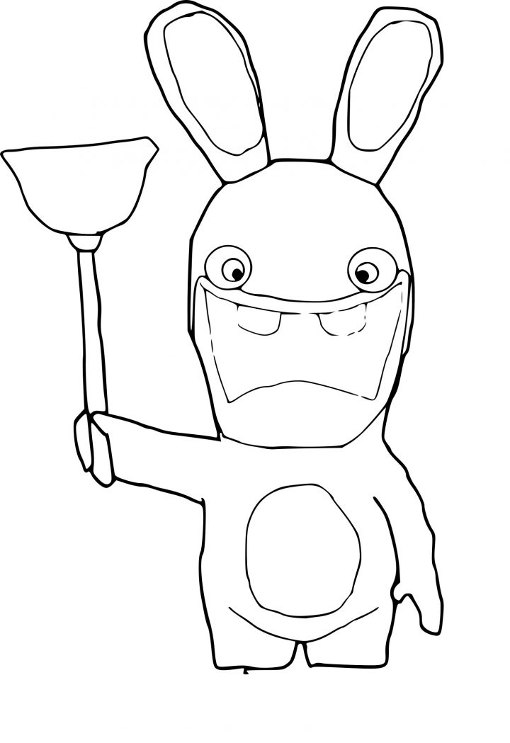 Coloriage Lapin Crétin À Imprimer Sur Coloriages tout Lapin Crétin À Colorier