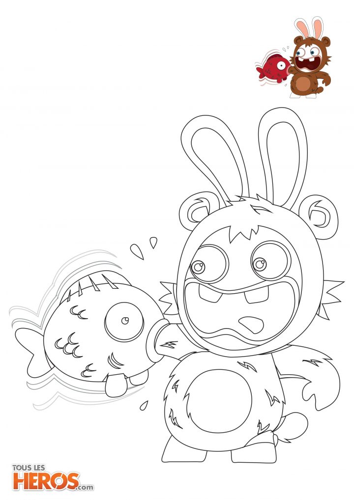 Coloriage-Lapin-Cretin1 (2480×3508) | Coloriage Lapin tout Lapin Crétin À Colorier