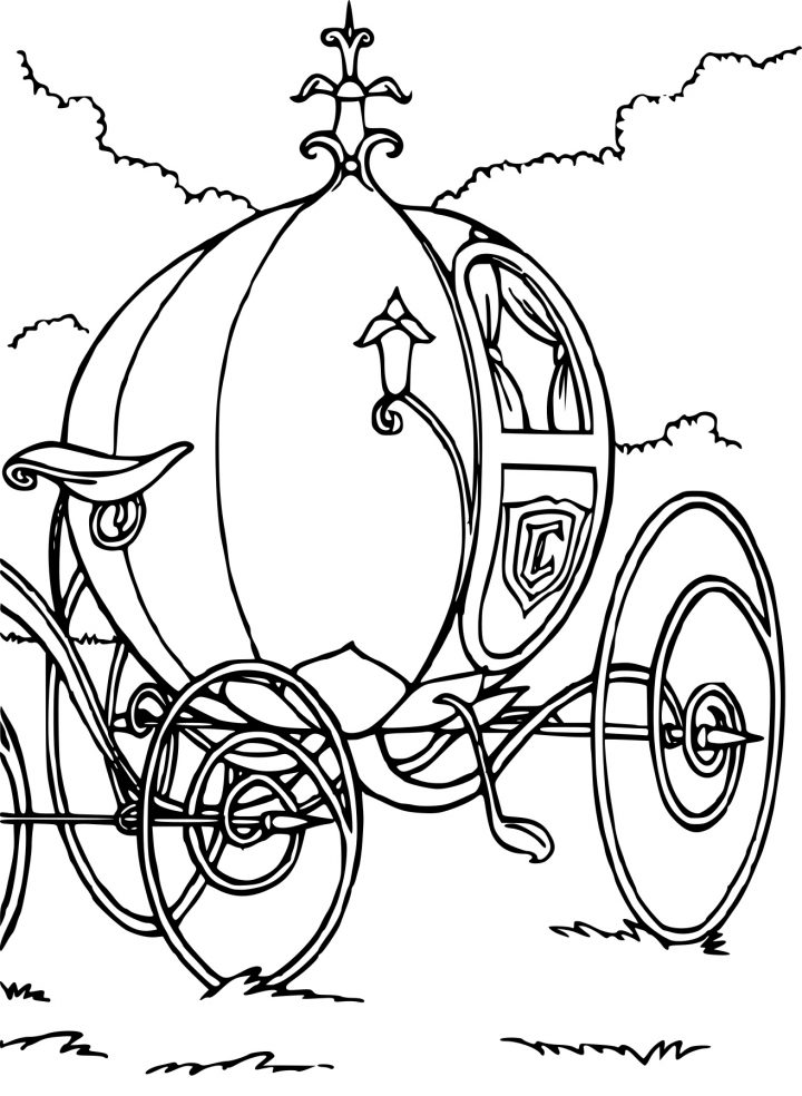 Coloriage Le Carrosse De Cendrillon À Imprimer Gratuit intérieur Cendrillon À Colorier