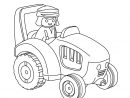 Coloriage Le Fermier Et Le Tracteur De Playmobil 123 - Momes intérieur Dessin De Tracteur À Colorier