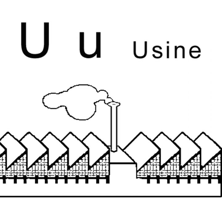 Coloriage Lettre U Comme Usine En Ligne Gratuit À Imprimer concernant Lettres Majuscules À Imprimer