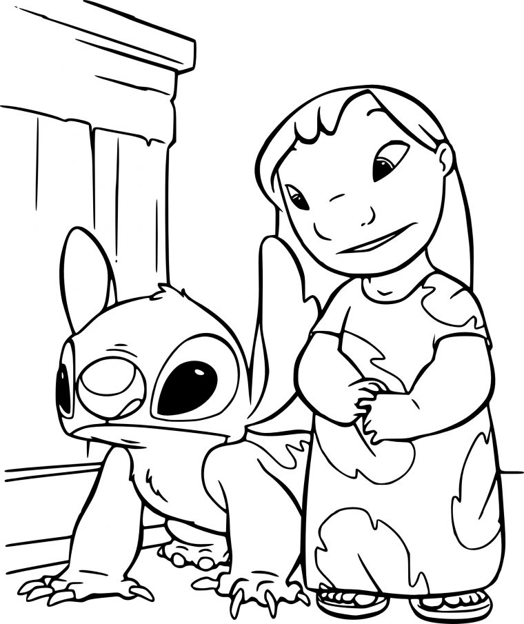 Coloriage Lilo Et Stitch À Imprimer pour Lilo Et Stitch Dessin Animé