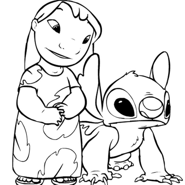 Coloriage Lilo Et Stitch En Ligne Gratuit À Imprimer pour Lilo Et Stitch Dessin Animé