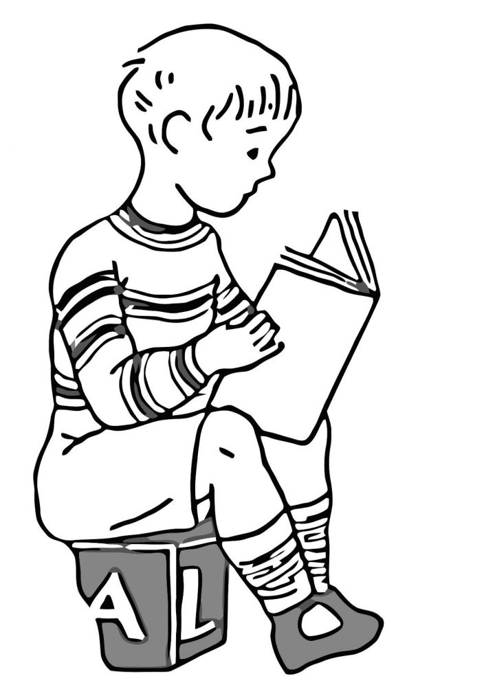 Coloriage Lire Un Livre À Imprimer Sur Coloriages avec Livre De Coloriage À Imprimer