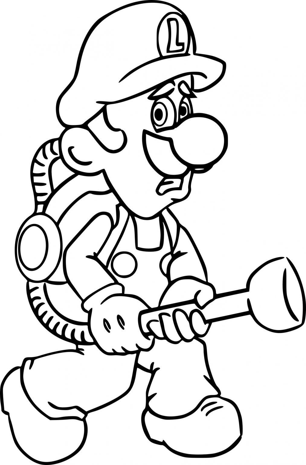 Coloriage Luigi's Mansion À Imprimer intérieur Coloriage Aspirateur