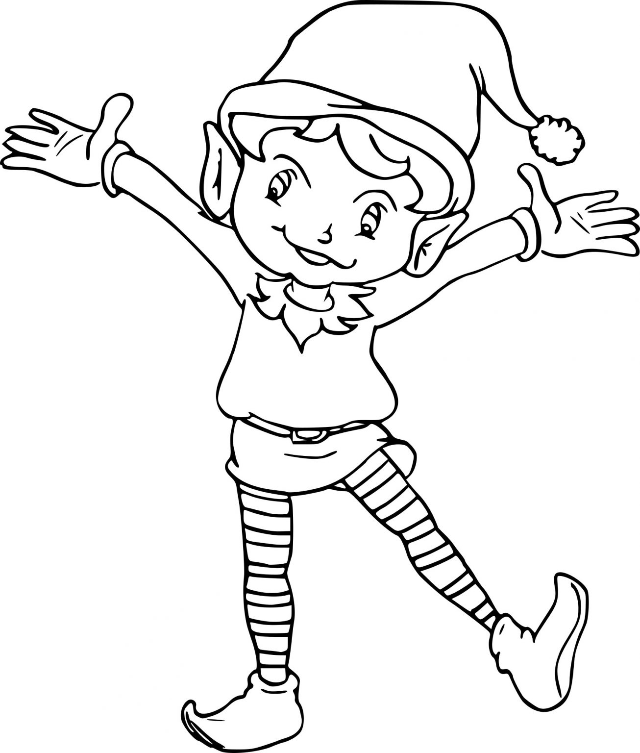 Coloriage Lutin Du Père Noël Dessin À Imprimer Sur avec Dessiner Un