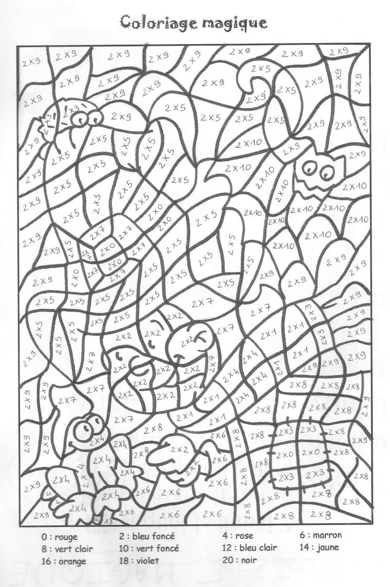 Coloriage Magique 4 À Imprimer – Coloriages Magiques À à Jeux Educatif Ce1 A Imprimer