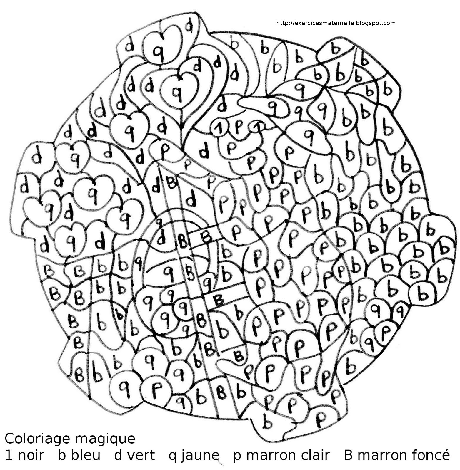 Coloriage Magique #42 (Éducatifs) – Coloriages À Imprimer intérieur Coloriage Codé Maternelle