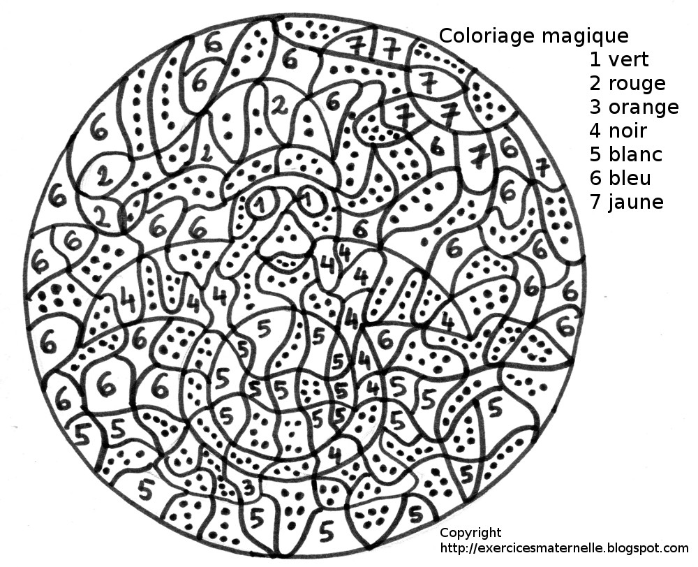 Coloriage Magique #85 (Éducatifs) – Coloriages À Imprimer destiné Coloriage Codé Moyenne Section