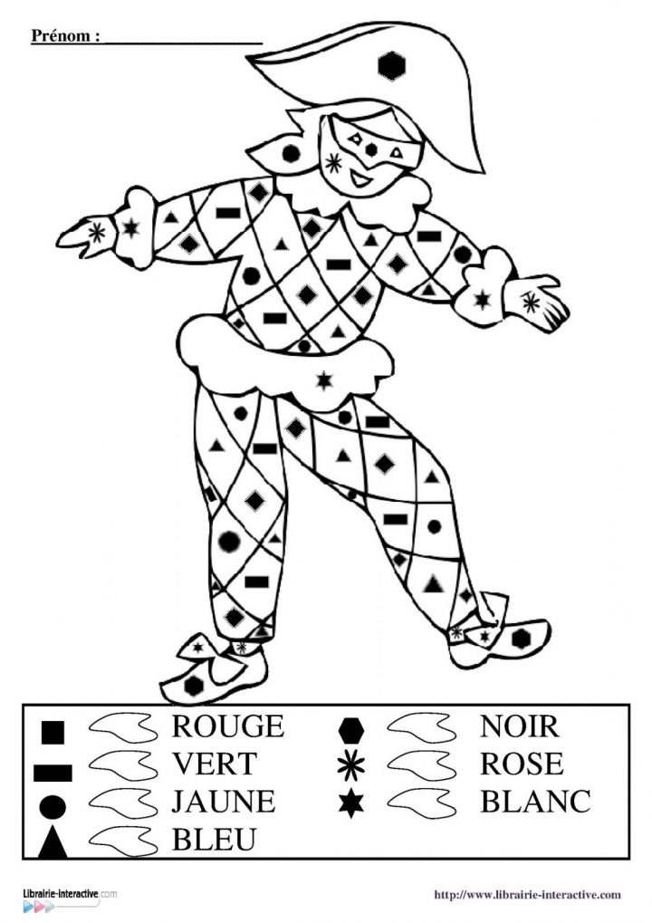 Coloriage Magique Arlequin A Imprimer | Coloriages À dedans Arlequin A Colorier