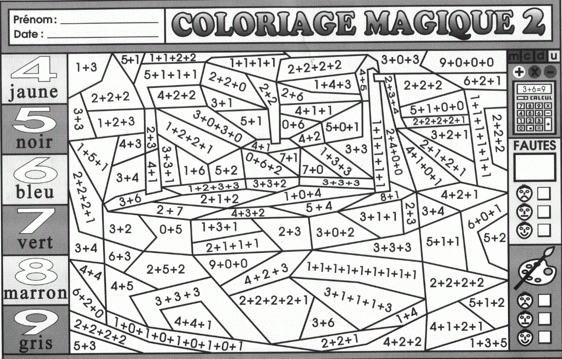 Coloriage Magique Ce1 À Imprimer | Coloriage Magique Ce1 avec Coloriage Codé Cp