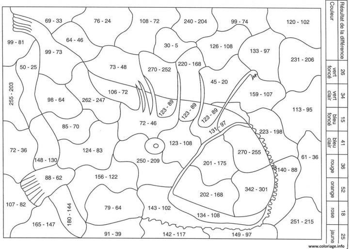 Coloriage Magique Ce2 Ce1 Soustraction 26 Dessin concernant Coloriage Magique Dur