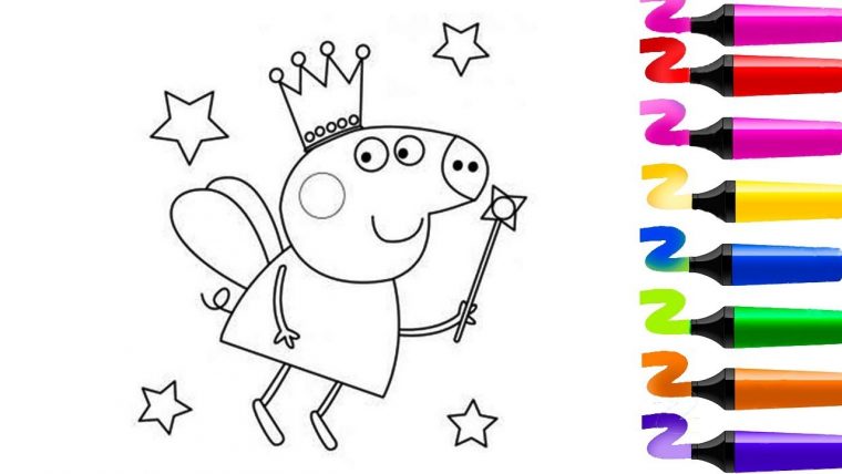 Coloriage Magique! Coloriage Peppa Pig! Peppa Pig Princesse intérieur Peppa Pig A Colorier