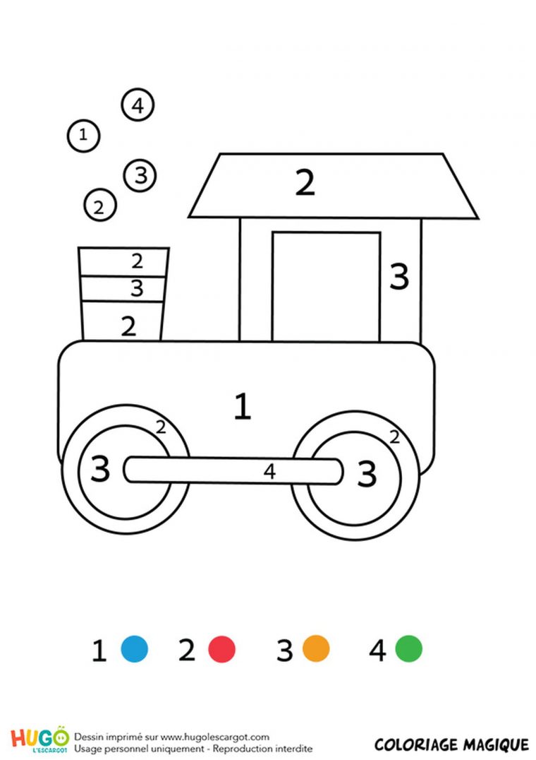 Coloriage Magique Cp : Une Locomotive dedans Coloriage Magique Alphabet Cp