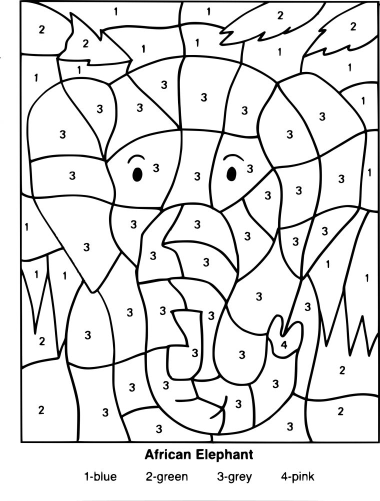 Coloriage Magique Elephant À Imprimer pour Coloriage Codé Maternelle