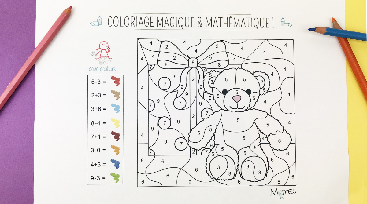 Coloriage Magique Et Mathématique : Noël - Momes destiné Coloriage Magique 6 Ans