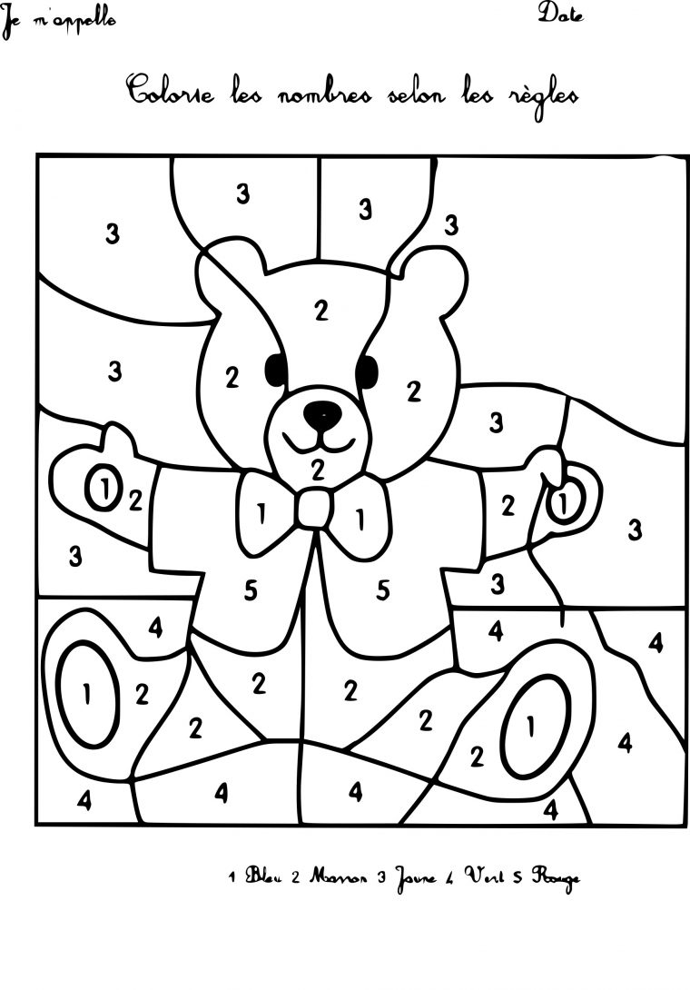 Coloriage Magique Maternelle À Imprimer à Coloriage Codé Maternelle