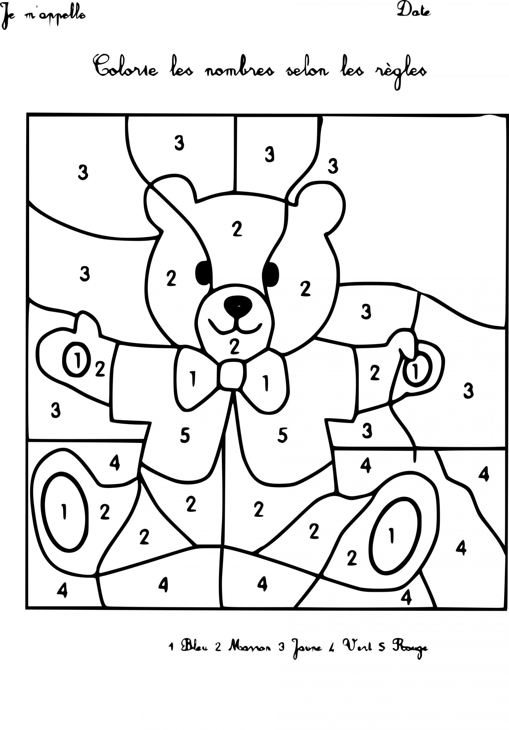 Coloriage Magique Maternelle A Imprimer Gratuit | Teddy Bear à Coloriage Magique Maternelle A Imprimer Gratuit
