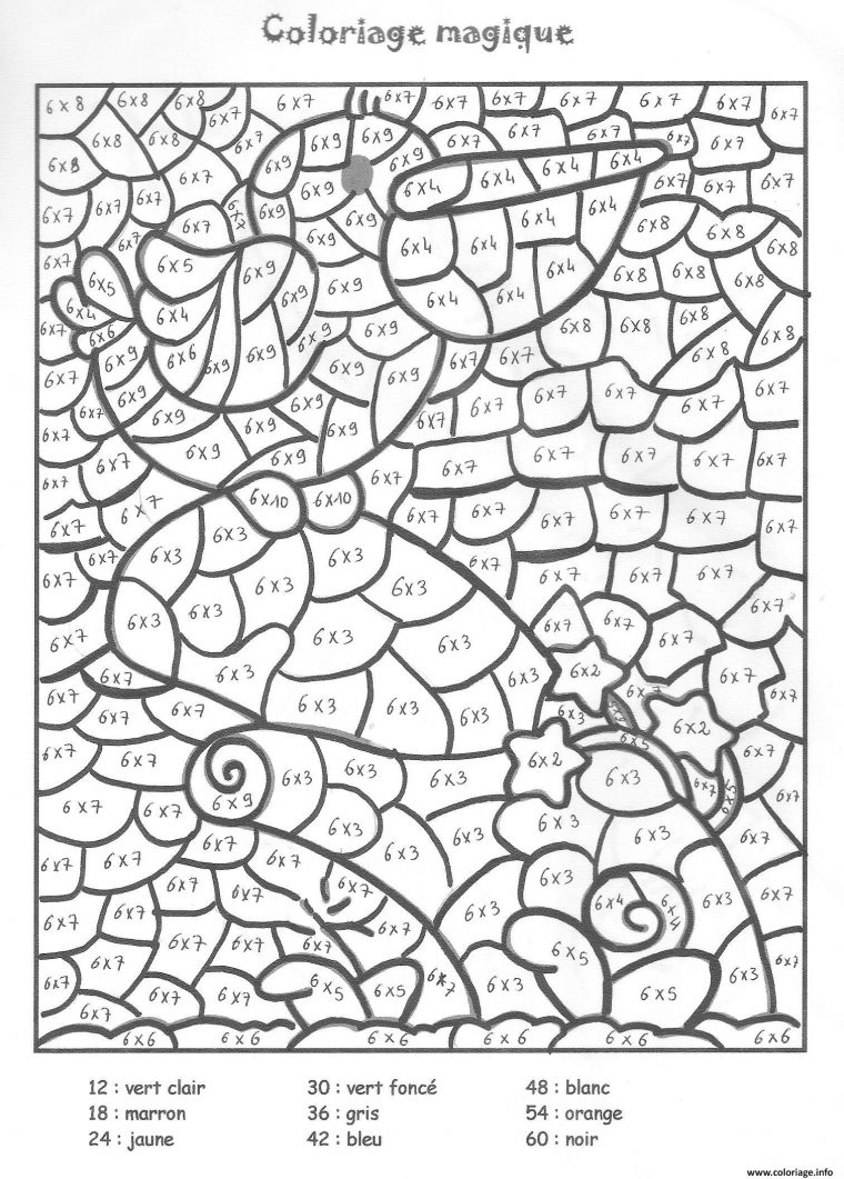 Coloriage Magique Mathematique Multiplication Dessin serapportantà Coloriage Magique Alphabet Cp