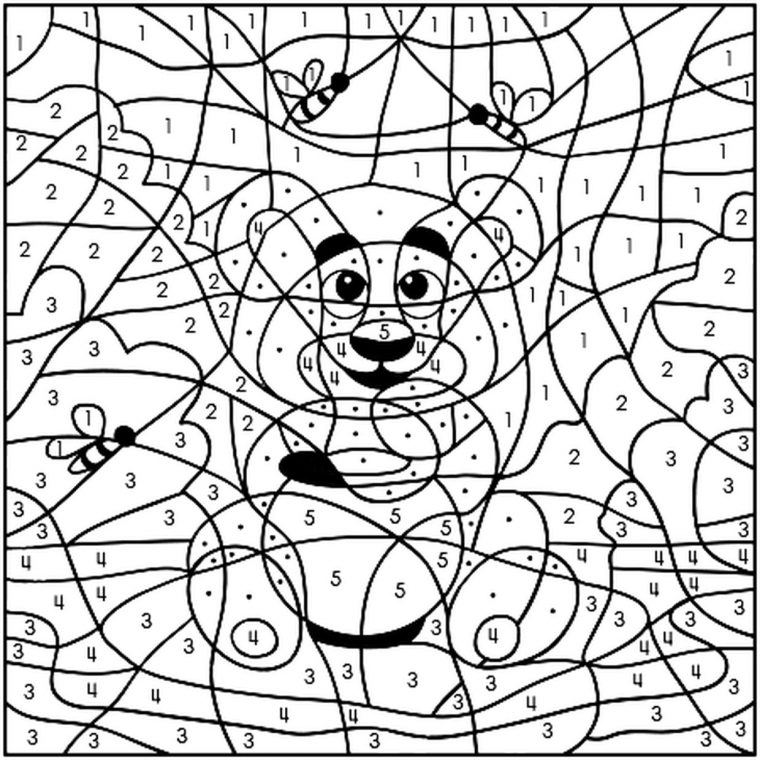 Coloriage Magique Ours En Ligne Gratuit À Imprimer à Coloriage Magique Gs À Imprimer