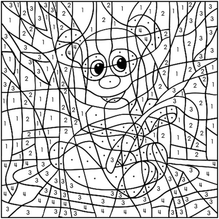 Coloriage Magique Panda En Ligne Gratuit À Imprimer pour Coloriage Numero A Imprimer