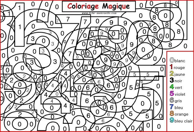 Coloriage Magique Pour Les Plus Petits : Les Chiffres avec Coloriage Magique 6 Ans