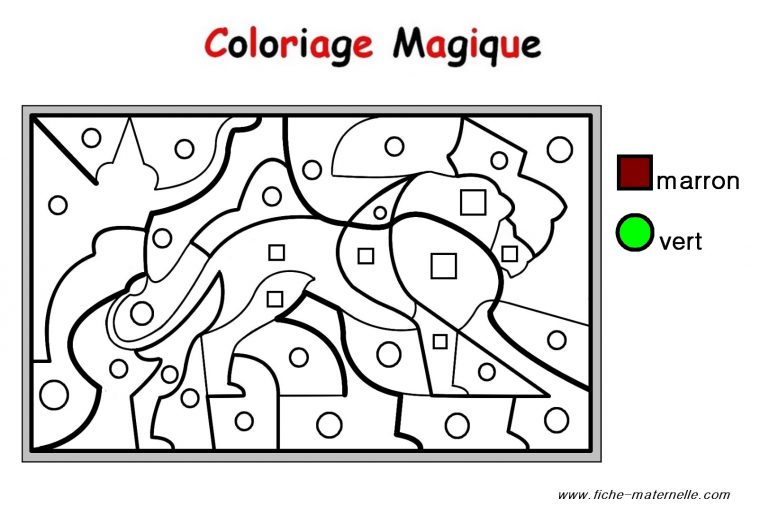 Coloriage Magique Pour Les Plus Petits : Un Lion concernant Coloriage Codé Gs