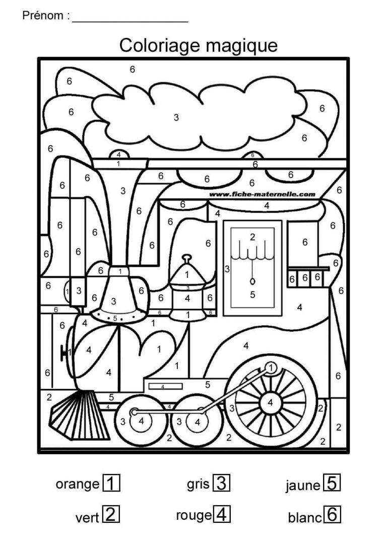 Coloriage Magique Pour Moyenne Section Et Grande Section avec Coloriage Codé Maternelle